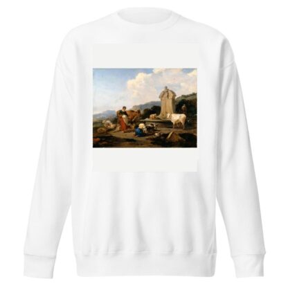 Roman Fountain with Cattle and Figures by Nicolaes Pietersz. Berchem Sweatshirt