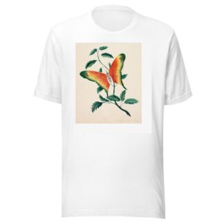 Rose Bush and Butterfly by Mary Altha Nims T-Shirt