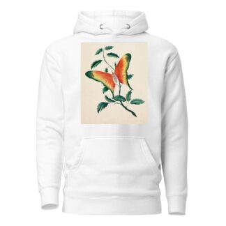 Rose Bush and Butterfly by Mary Altha Nims Hoodie