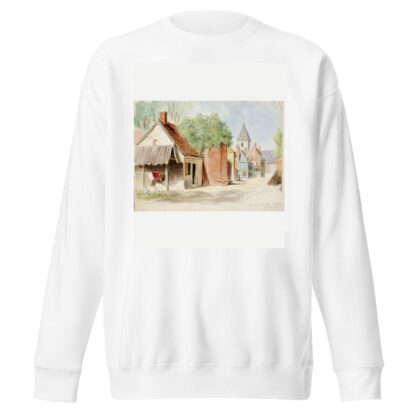 Rue du Puits Sale, St. Valery by Miner Kilbourne Kellogg Sweatshirt