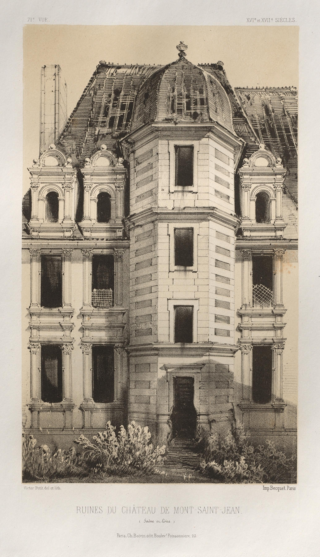 Ruines Du Château De Mont-Saint-Jean by Victor Petit