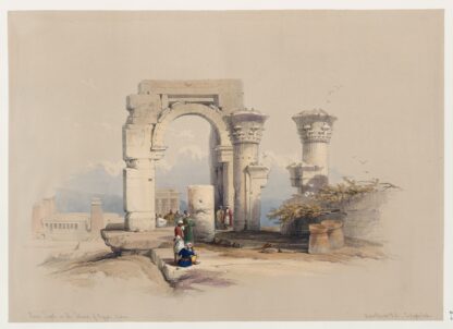 Ruins. Temple on the Island of Biggeh [Bîga, Bîjah], Nubia. by David Roberts