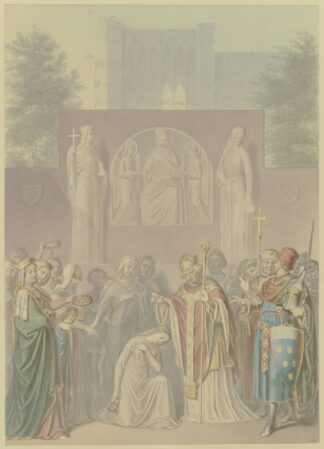 Sabine von Steinbach gesegnet und bekränzt by Ferdinand Fellner