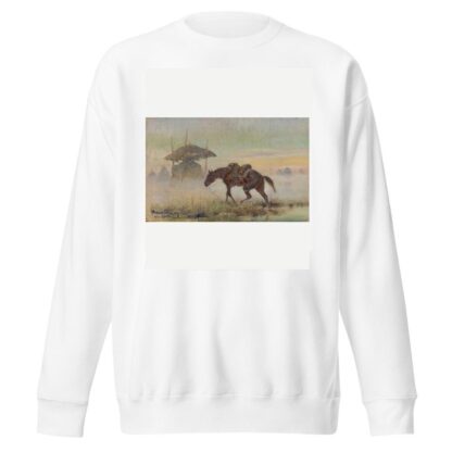 Saddled horse by Józef Ryszkiewicz Sweatshirt
