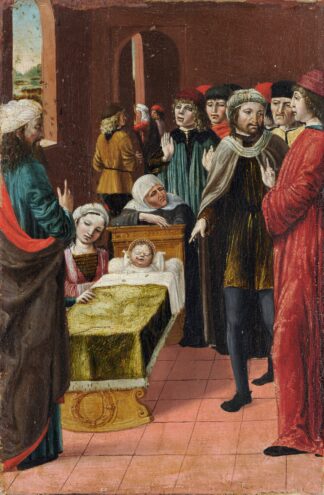 Saint Ambrose and the Miracle of the Bees by Ambrogio Bergognone
