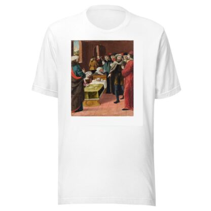 Saint Ambrose and the Miracle of the Bees by Ambrogio Bergognone T-Shirt