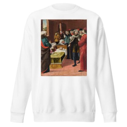 Saint Ambrose and the Miracle of the Bees by Ambrogio Bergognone Sweatshirt