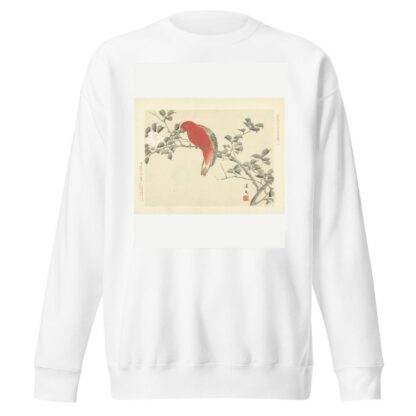 Sasanqua camellia and chattering lory parrot by Matsumura Keibun Sweatshirt