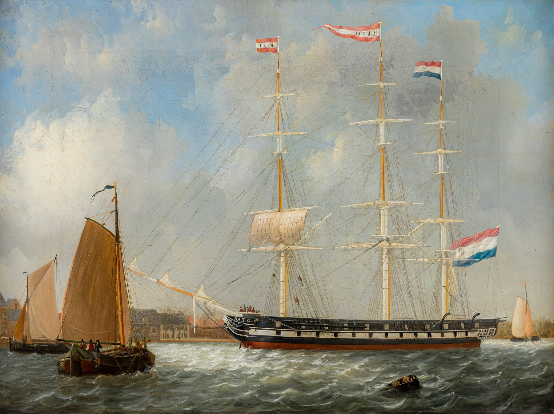 Scheepsportret Bato by Frans Jacobus van den Blijk
