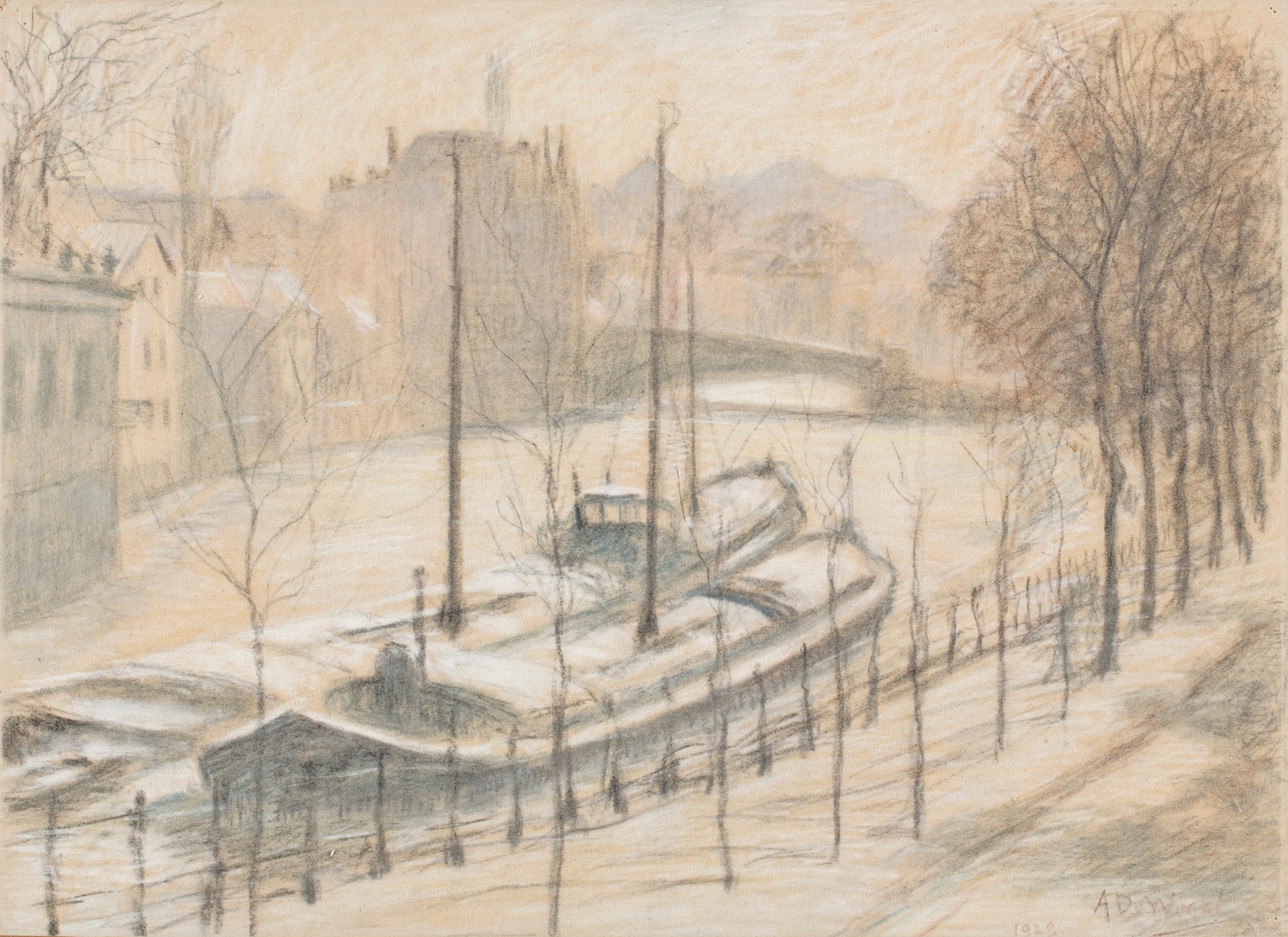 Schuiten onder de sneeuw by Anna De Weert