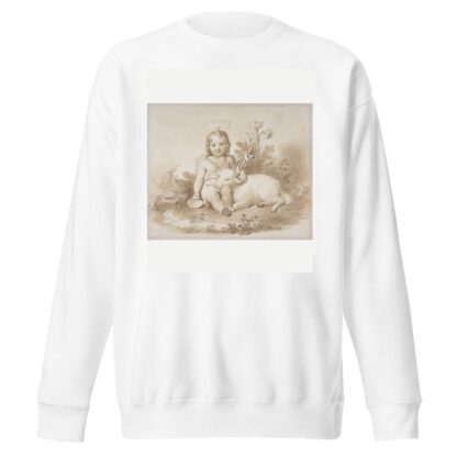 Seated John the Baptist with a Lamb in a Landscape by Tommaso Minardi Sweatshirt