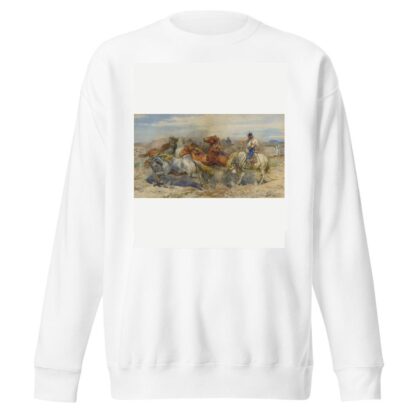 Separating A Stallion by Henry Enrico Coleman Sweatshirt