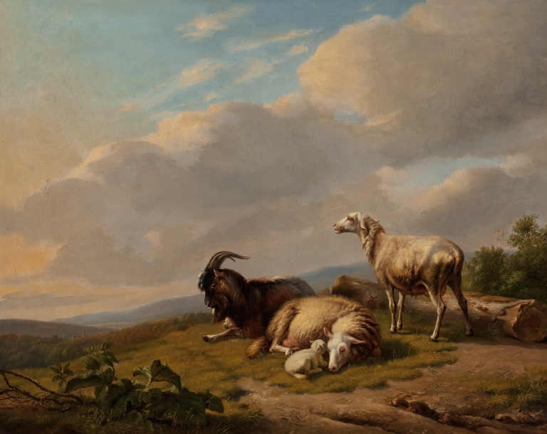 Sheep and Goats in a Landscape by Eugène Joseph Verboeckhoven