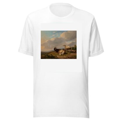 Sheep and Goats in a Landscape by Eugène Joseph Verboeckhoven T-Shirt