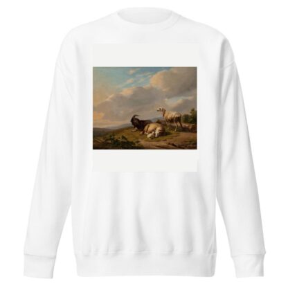 Sheep and Goats in a Landscape by Eugène Joseph Verboeckhoven Sweatshirt