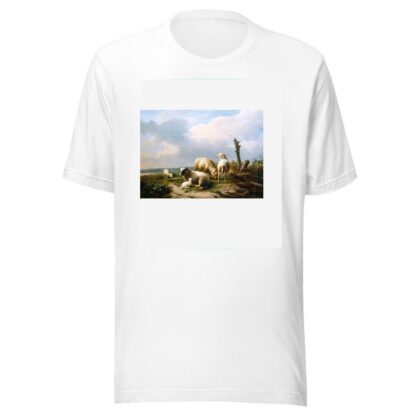 Sheep In A Landscape by Eugène Joseph Verboeckhoven T-Shirt