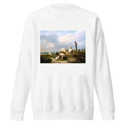 Sheep In A Landscape by Eugène Joseph Verboeckhoven Sweatshirt
