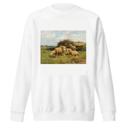Sheep in a meadow by Cornelius van Leemputten Sweatshirt