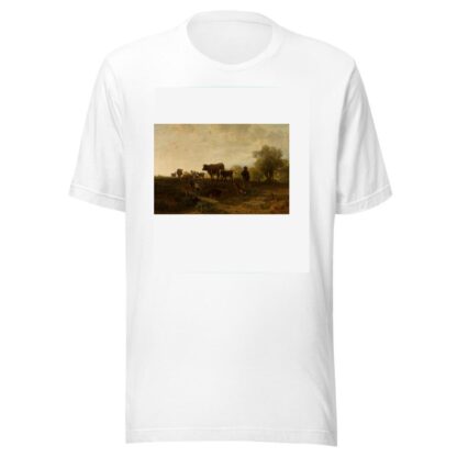 Shepherd with cattle by Friedrich Voltz T-Shirt