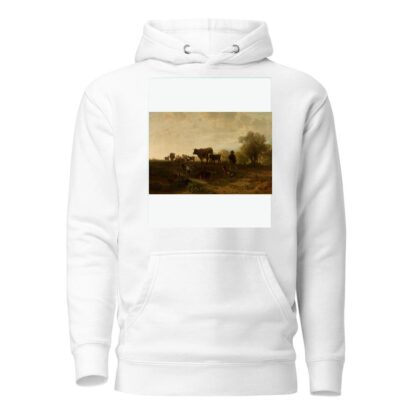Shepherd with cattle by Friedrich Voltz Hoodie