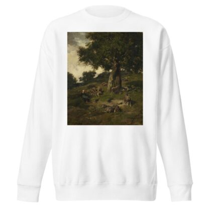 Shepherdess and Sheep by Charles Emile Jacque Sweatshirt