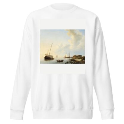 Ships in an Estuary by Hermanus Koekkoek Sweatshirt