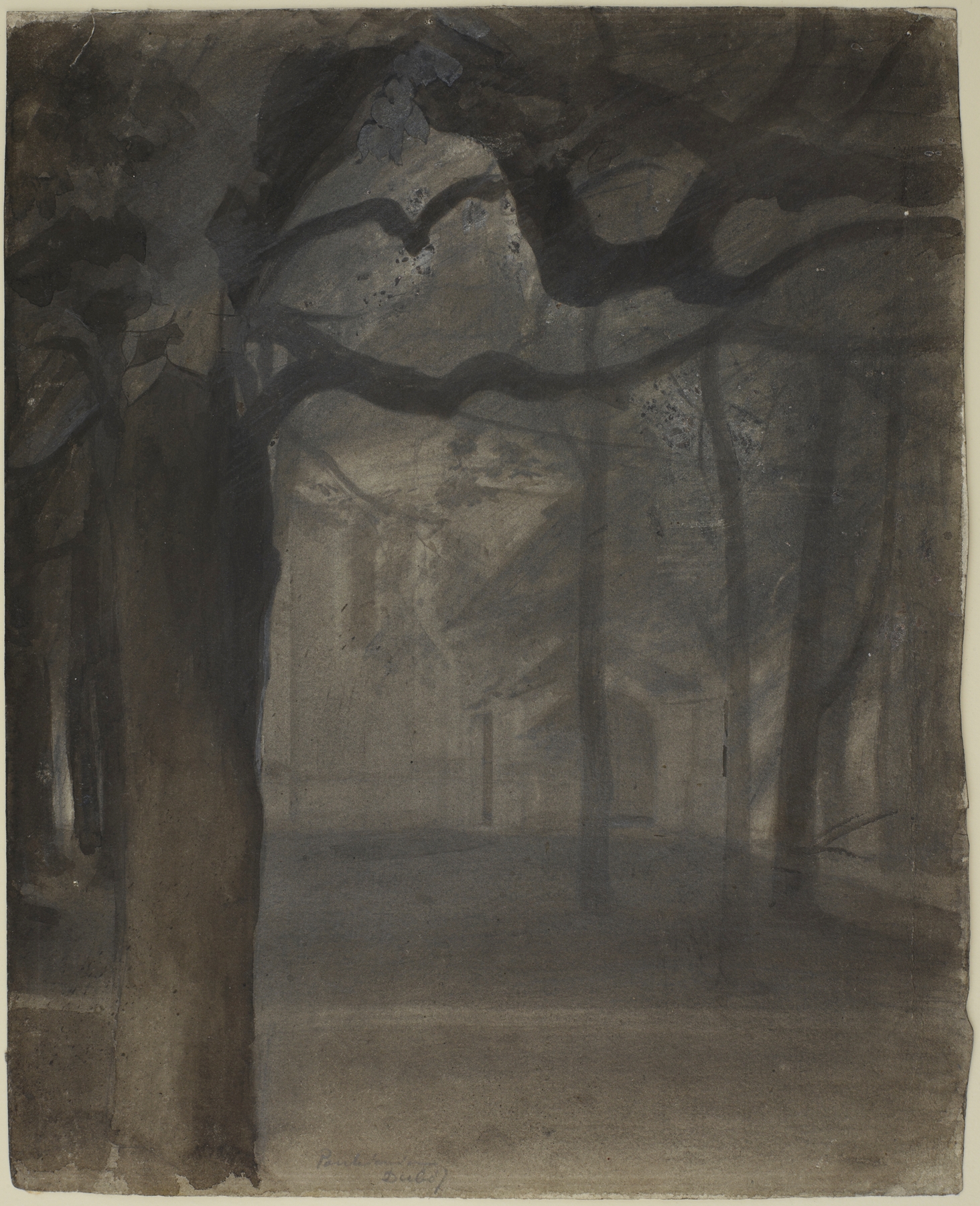 Shrine in a park by Józef Pankiewicz