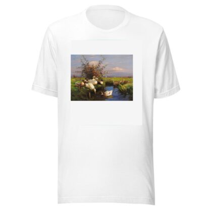 Sieben Enten am Graben by Alexander Koester T-Shirt