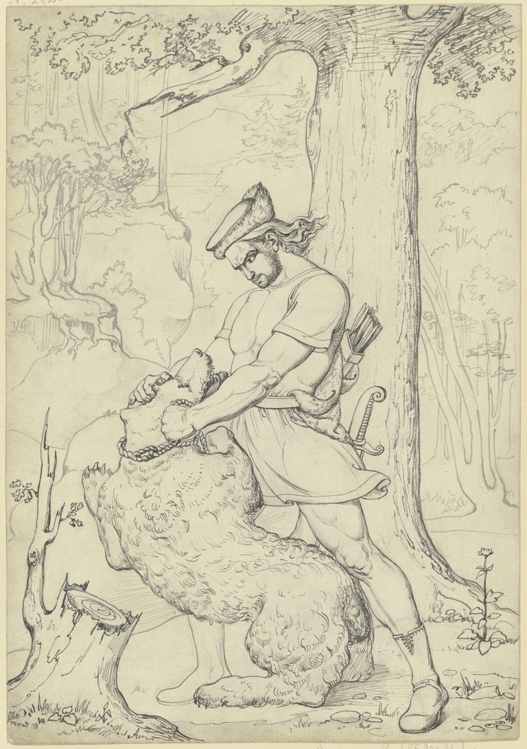 Siegfried fängt den Bären by Karl Sandhaas
