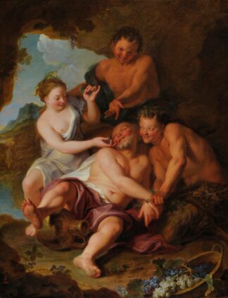 Silène barbouillé de mûres par Églé by Antoine Coypel