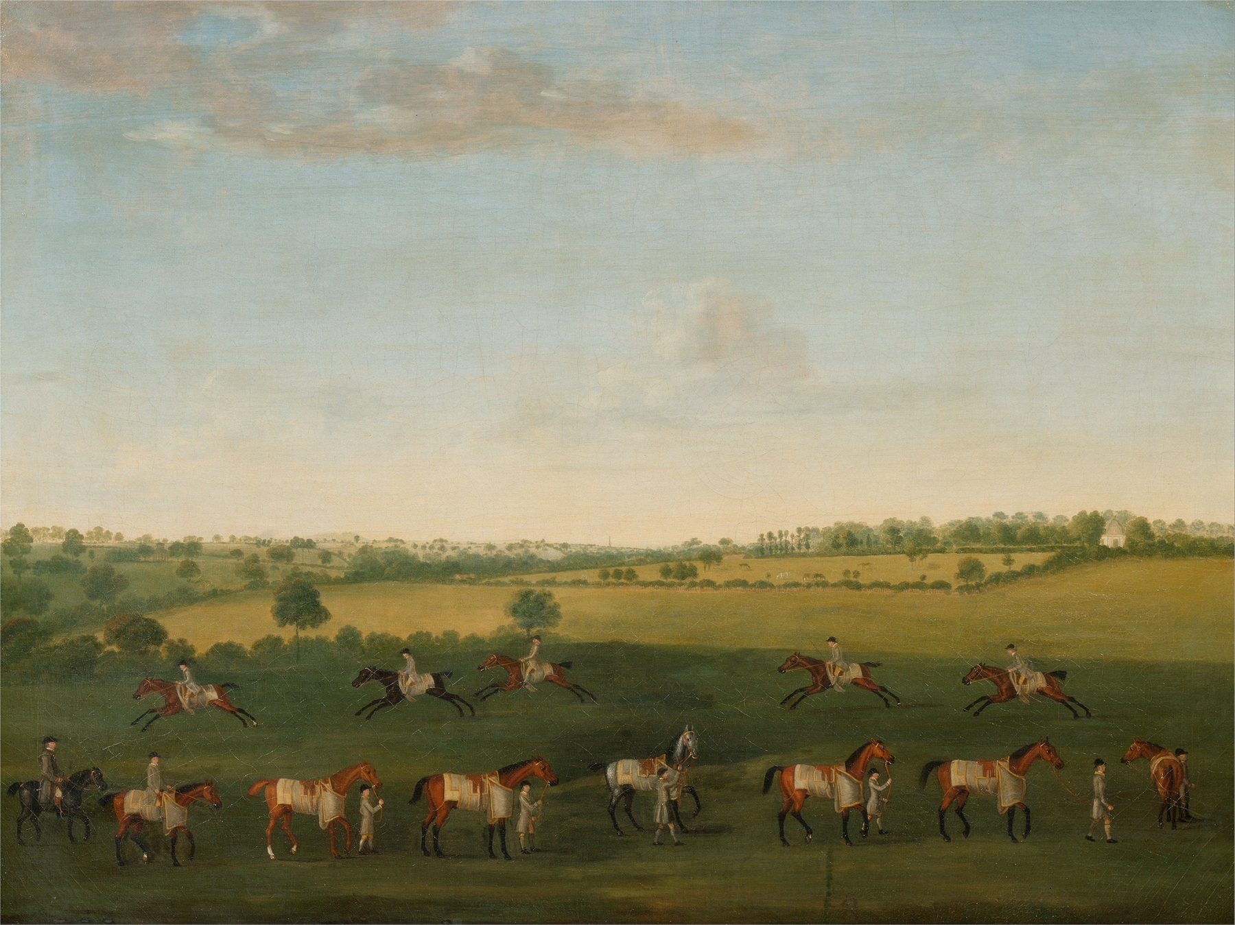 Sir Charles Warre Malet’s String of Racehorses at Exercise by Francis Sartorius