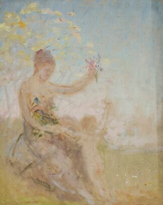 Sketch for the panel “Springtime” for the Bakhchi-Dere villa in Yalta by Jan Ciągliński