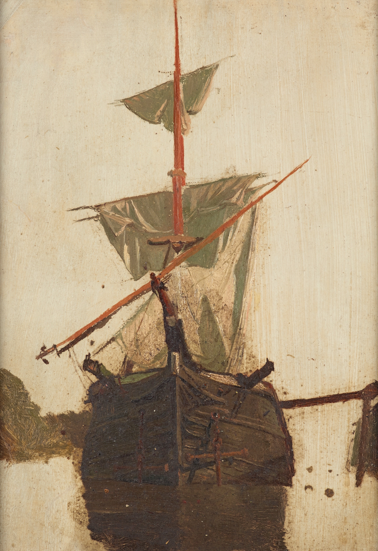 Sketch of a sailing ship no. 2 by Petrus van der Velden