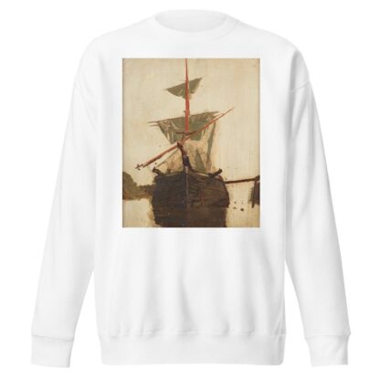 Sketch of a sailing ship no. 2 by Petrus van der Velden Sweatshirt