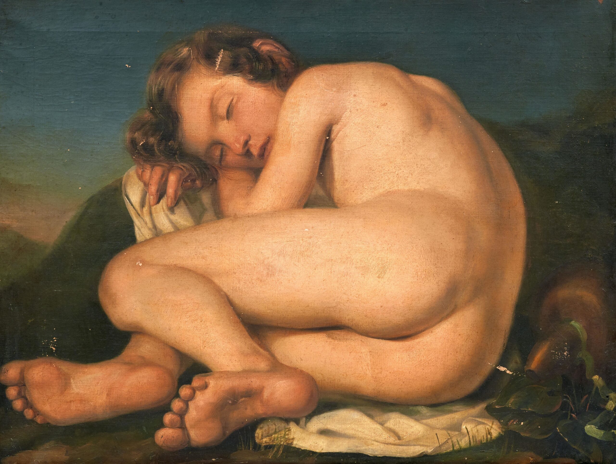 Sleeping Cupid by Italian School