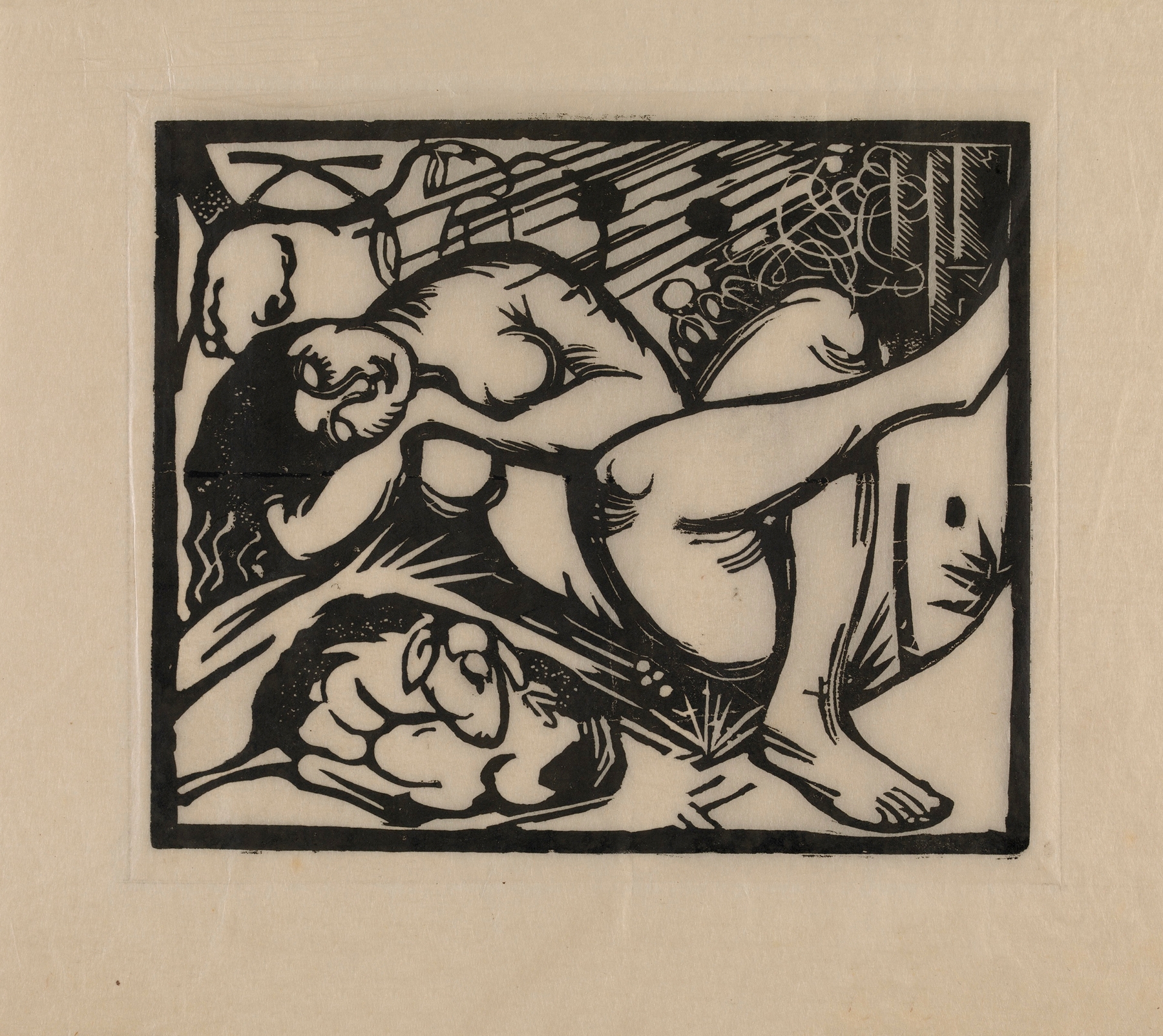 Sleeping Shepherdess by Franz Marc