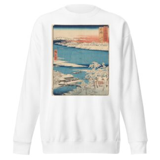 Snow Scene, Islet, River, Shore by Andō Hiroshige Sweatshirt