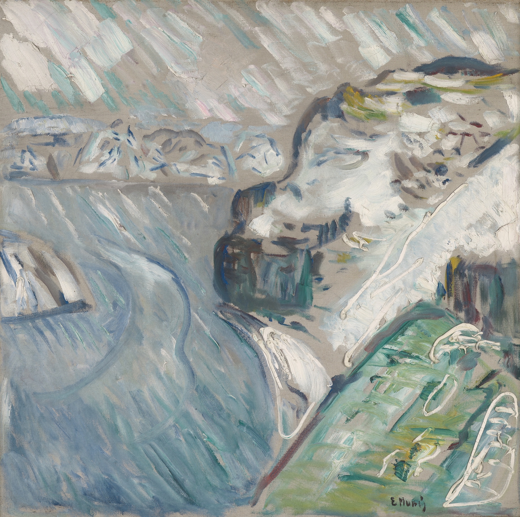 Snowstorm by the Sea by Edvard Munch