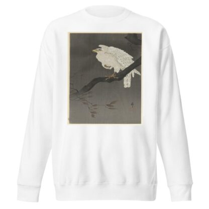Snowy eagle on a tree branch by Ohara Koson Sweatshirt