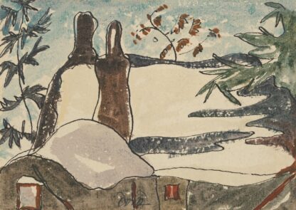 Snowy Rooftops and Trees by Arthur Dove Sweatshirt
