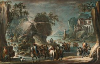 Soldiers Crossing A River by Francesco Simonini