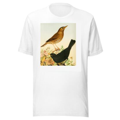 Song Thrush And Blackbird by W. A . Blakston T-Shirt