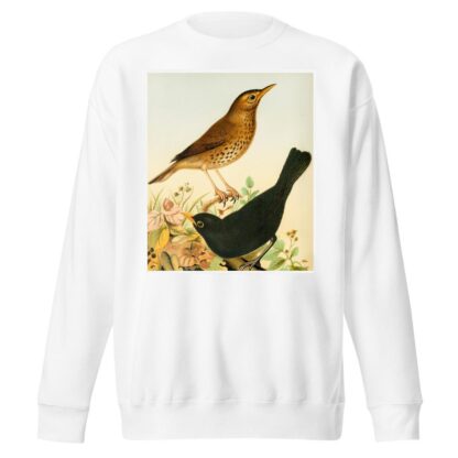 Song Thrush And Blackbird by W. A . Blakston Sweatshirt