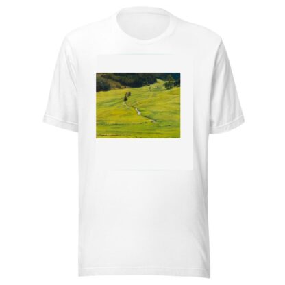 Sonniges Waldtal mit Bach by Gustav Kampmann T-Shirt