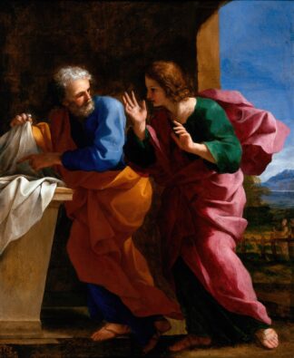 St. John and St. Peter at Christ’s Tomb by Giovanni Francesco Romanelli