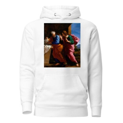 St. John and St. Peter at Christ’s Tomb by Giovanni Francesco Romanelli Hoodie