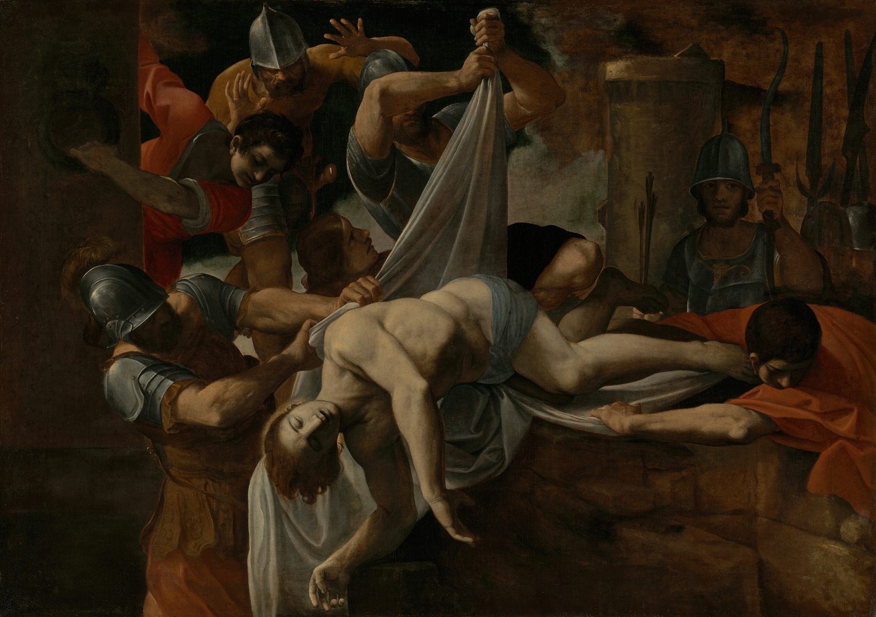 St. Sebastian Thrown Into The Cloaca Maxima by Ludovico Carracci