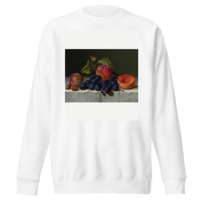 Still Life Of Peaches, Grapes, And Nuts On A Table by Emilie Preyer Sweatshirt