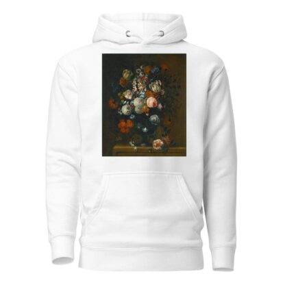 Still Life Of Roses, Variegated Tulips, Peonies, Daffodils And Other Flowers In A Sculpted Vase by Simon Hardimé Hoodie