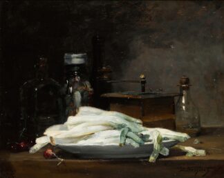 Still Life With Asparagus by Denis Pierre Bergeret